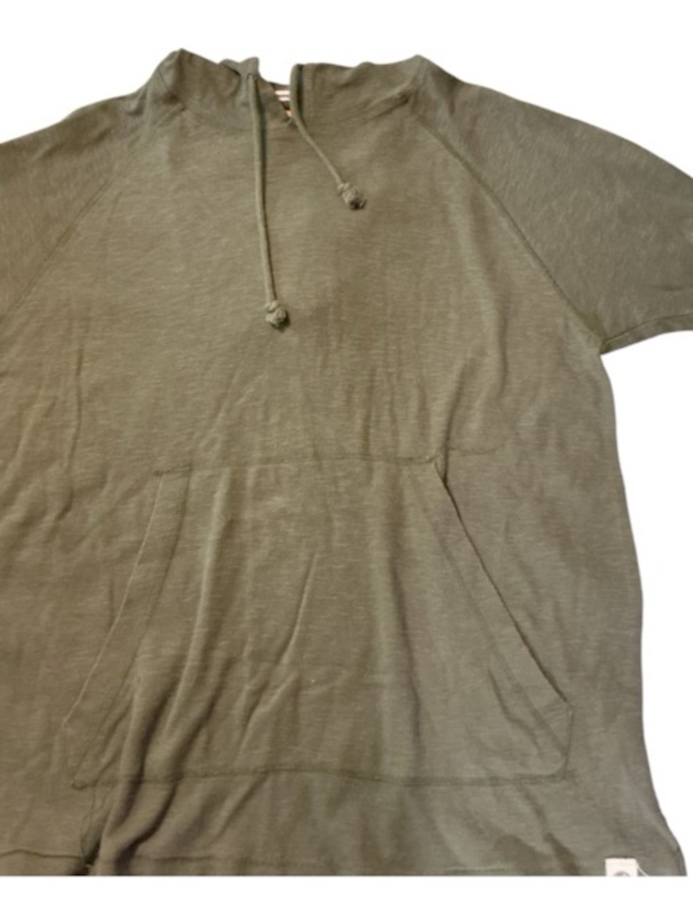 Free Planet Short Sleeve Hoodie in Olive